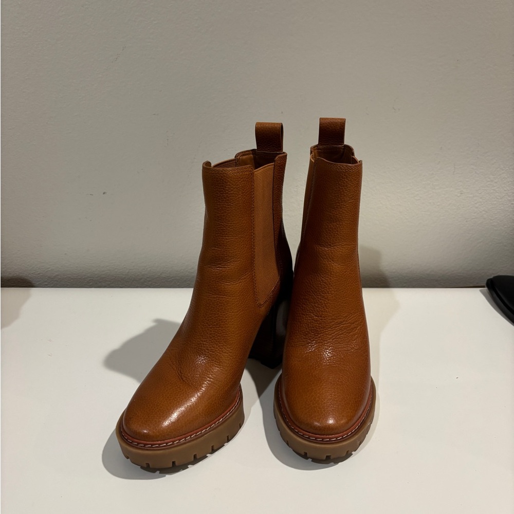 Tory Burch Tan Leather Ankle Booties